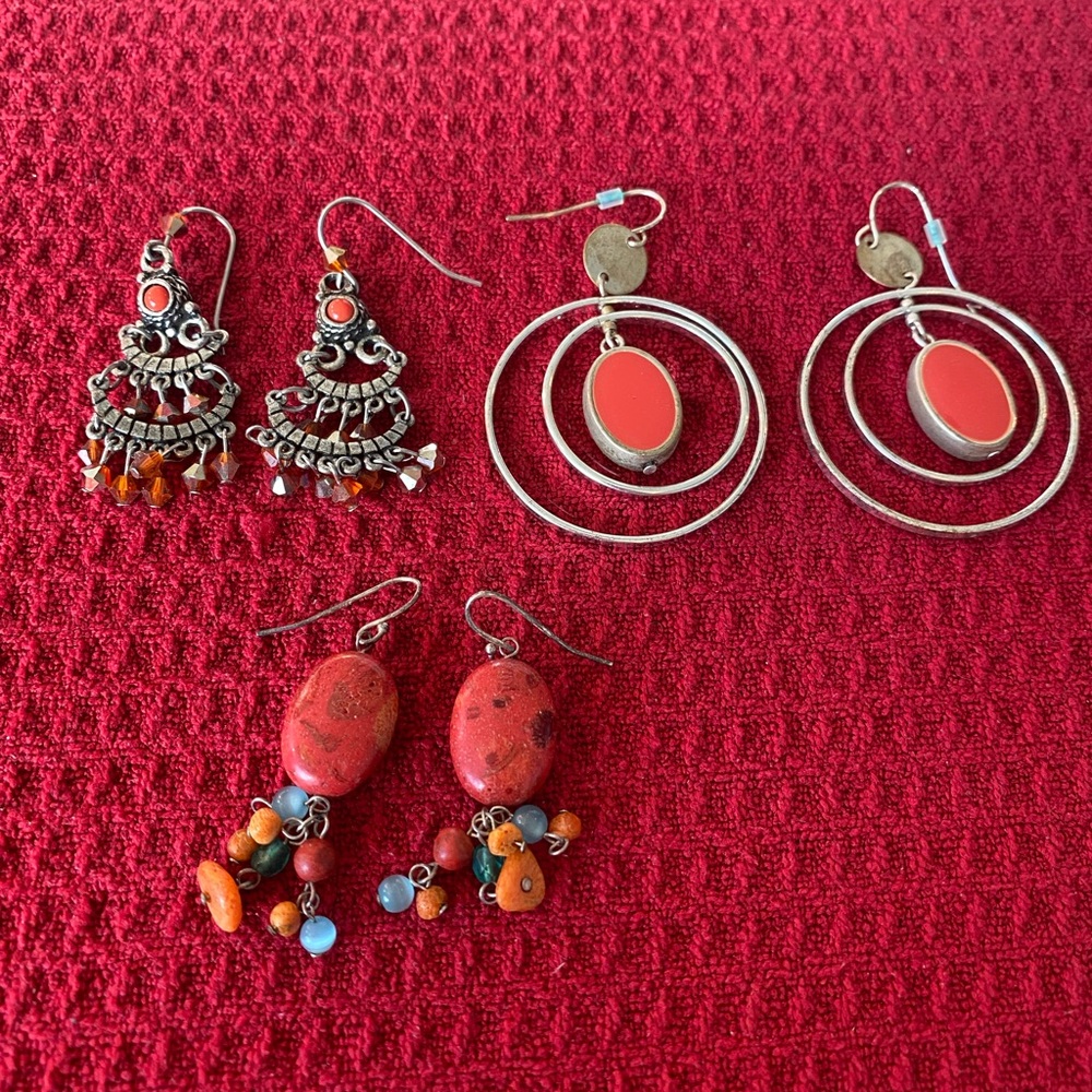 3 pairs of Dangle Earrings